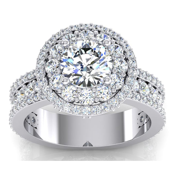 Double Halo Diamond Ring