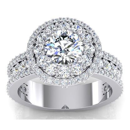 Double Halo Diamond Ring
