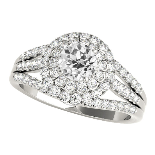 Old Miner Double Halo Ring 