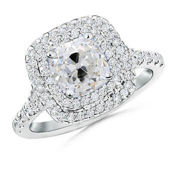 natural round diamond 3ct ring front view