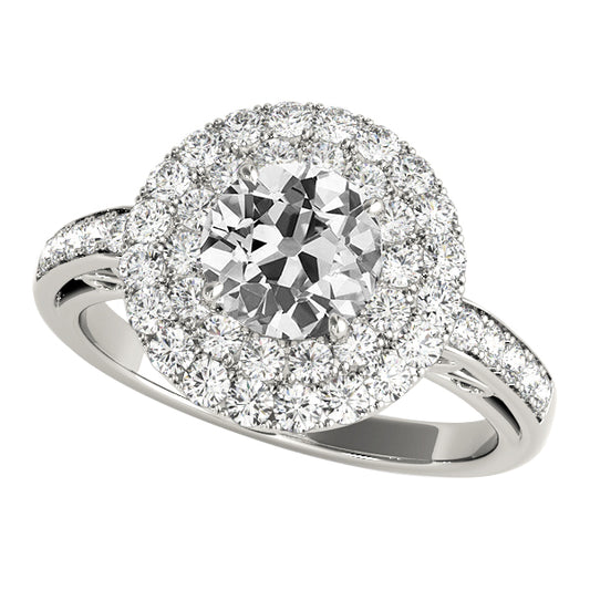 natural round diamond 5.50ct ring front view