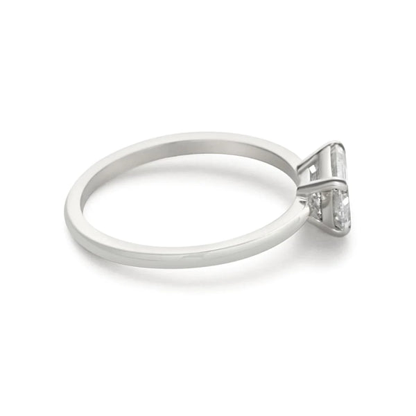 Eagle Claw Prongs Emerald Cut Solitaire Diamond Classic Ring