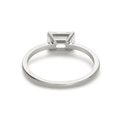 Eagle Claw Prongs Emerald Cut Solitaire Diamond 