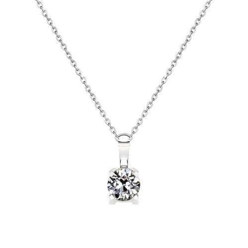Elegant White Gold Pendant 1 Carat Old Miner Diamond