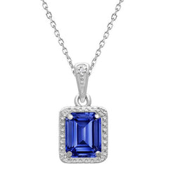 Emerald Sri Lankan Sapphire Solitaire Pendant With Bail 1.50 Carats