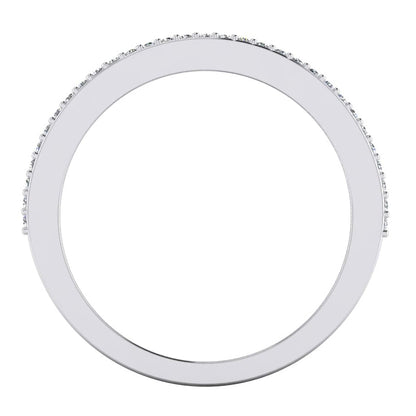 Engagement Band Yellow Canary White Diamonds