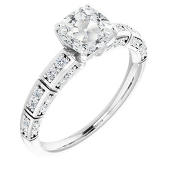 Engagement Fancy Ring Round & Cushion Old Mine Cut Real Natural Earth Mined Diamond 7 Carats