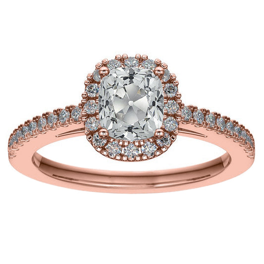natural round diamond 4.75ct ring front view