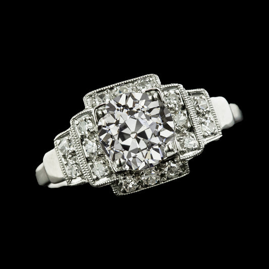 natural round diamond 3.75ct ring front view