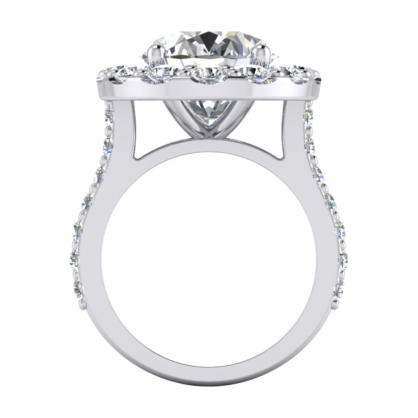 Oval Halo Diamond Ring White Gold 14K Jewelry For Women