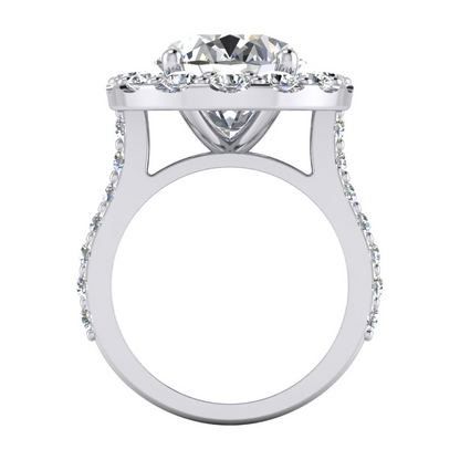 Oval Halo Diamond Ring White Gold 14K Jewelry For Women