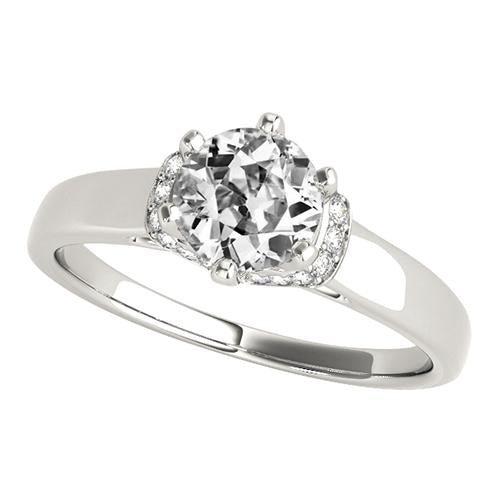 Engagement Ring Old Mine Cut Diamond