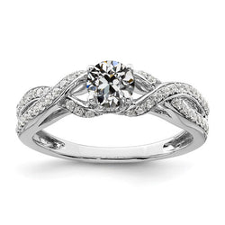 Engagement Ring Old Mine Cut Real Natural Earth Mined Diamond Twisted Shank 2.75 Carats