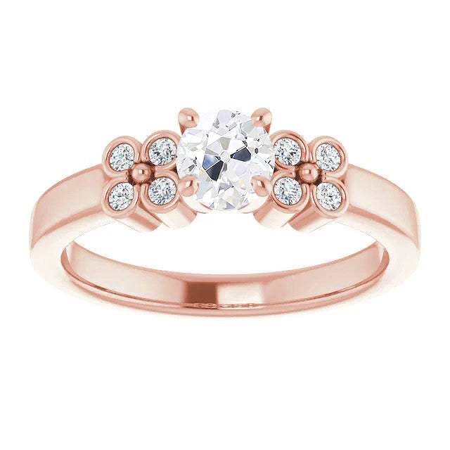 Engagement Ring Old Miner Diamond Prong Set