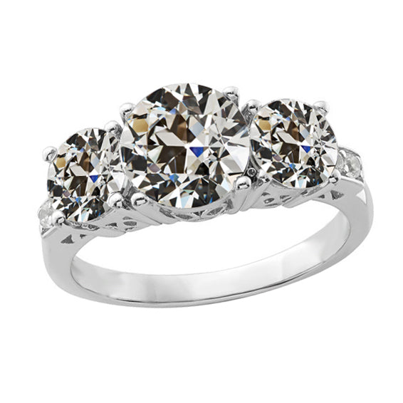 Engagement Ring Old Miner European Diamond Basket Set