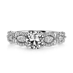 Engagement Ring Round Old European Natural Earth Mined Diamond Ladies Jewelry 6 Carats