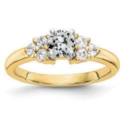 Real  Engagement Ring Round Old European Diamond Prong Set 2 Carats