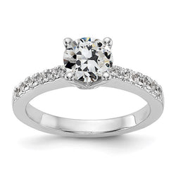 Engagement Ring Round Old Miner Real Natural Earth Mined Diamond Prong Set 2.50 Carats