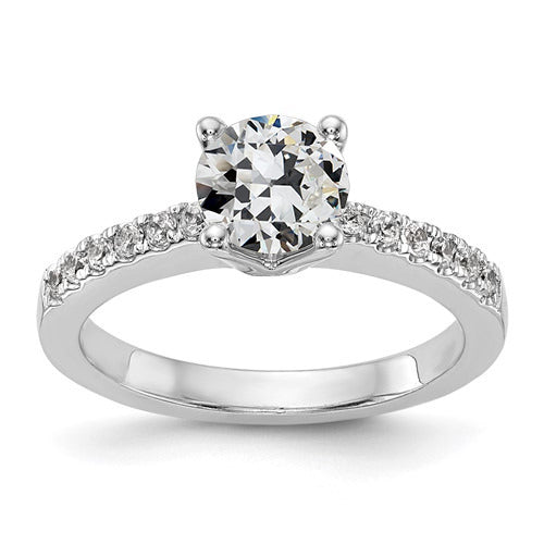Engagement Ring Old Miner Diamond Prong Set