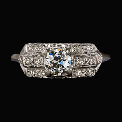 Real  Engagement Ring Round Old Miner Diamond Prong Set 2.75 Carats