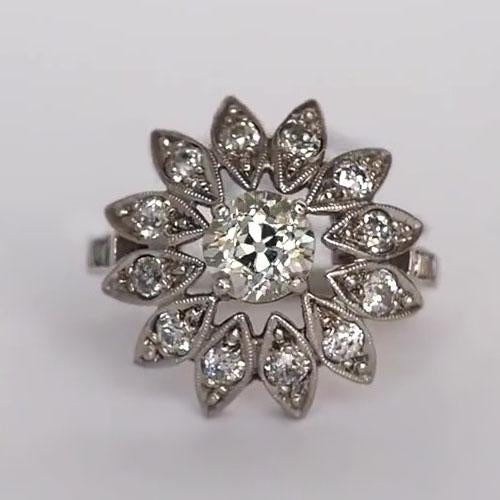  Round Old Miner Diamond Ring Star Style