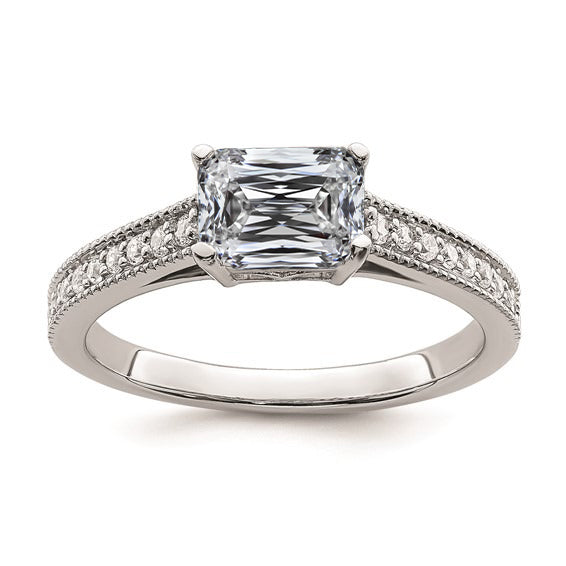 natural round diamond 4.25ct ring front view