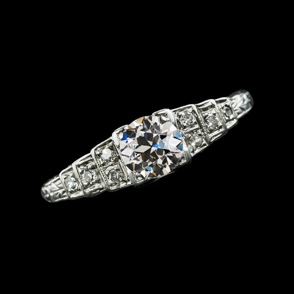 Engagement Round Old Miner Diamond Ring Gold 14K Jewelry 2.50 Carats