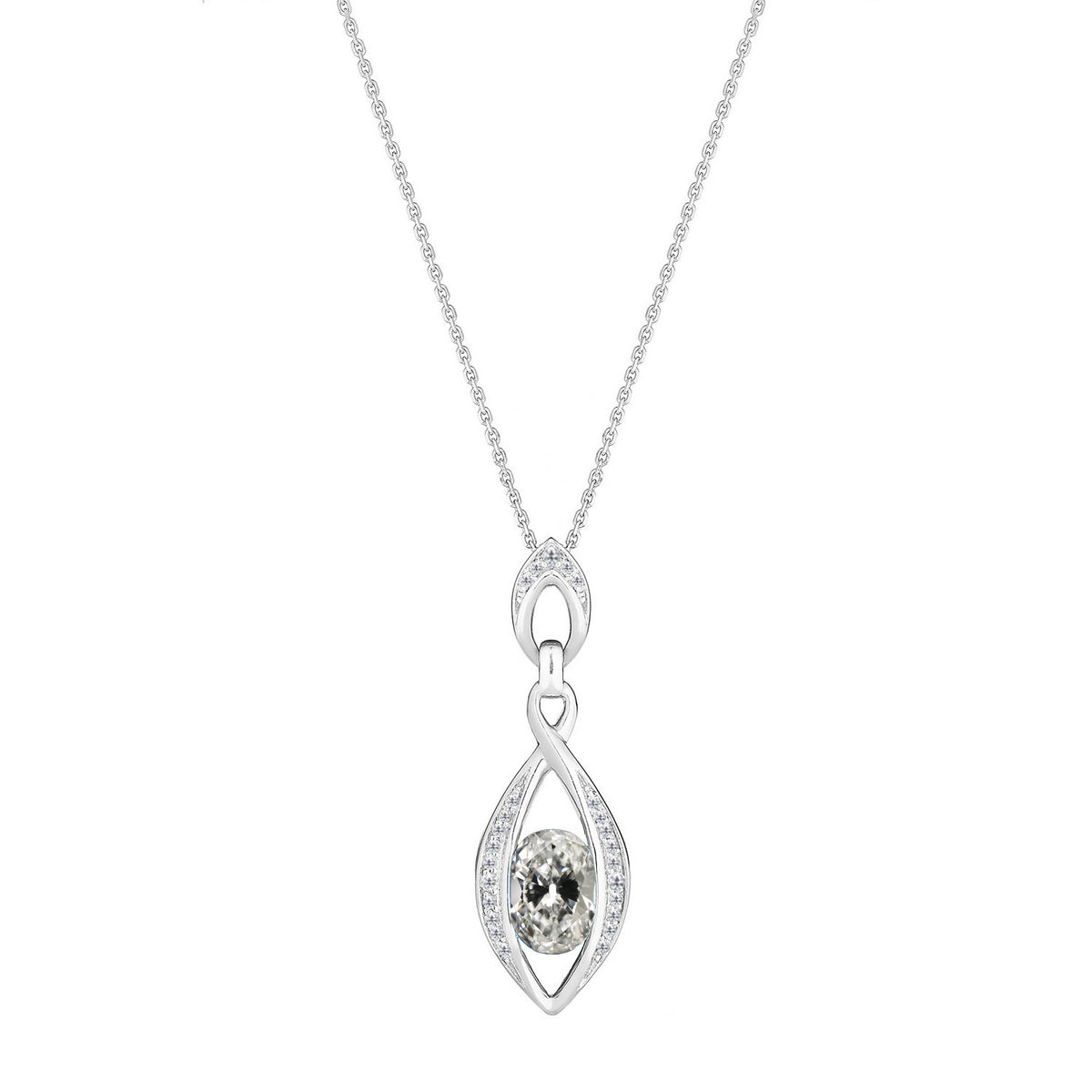 natural round diamond 1.50ct pendant front view
