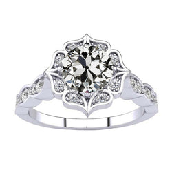 Flower Style Old European Diamond Anniversary Ring 2.50 Carats