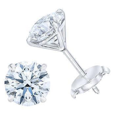 GIA Certified Lab Grown Diamond Stud Earring 3 Carats Women White Gold Jewelry Sparkling