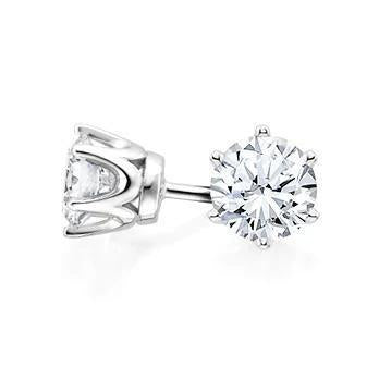 GIA Certified Lab Grown Diamonds Ladies Studs Earrings 3.00 Carats White Gold 14K
