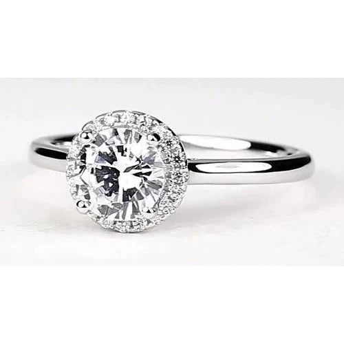 Gioielli personalizzati Halo impostazione anello di fidanzamento 1,50 carati
