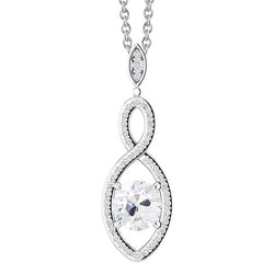 Gold 14K Real Natural Earth Mined Diamond Pendant Round Cut Old Miner 2.50 Carats Prong Set