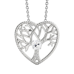 Gold 14K Natural Earth Mined Diamond Pendant Round Old Cut 1.50 Carats Heart Tree Shaped