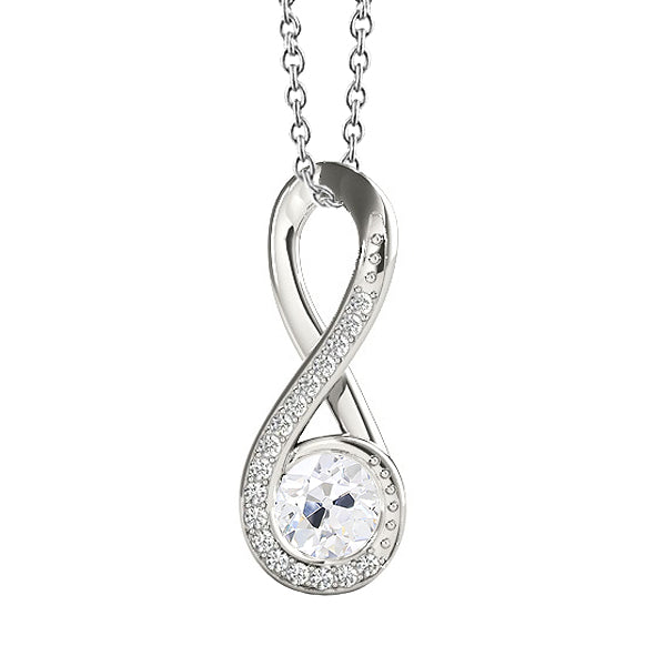 Gold 14K Diamond Pendant Round Old Miner