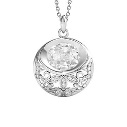Gold 14K Real Natural Earth Mined Diamond Pendant Round & Oval Old Miner 3.50 Carats With Chain