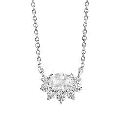 Gold 14K Genuine Natural Earth Mined Diamond Pendant Round & Oval Old Miner Prong Set 3.50 Carats