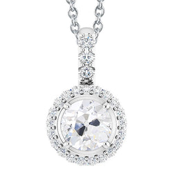 Natural Diamond Pendant 4.50ct - White Gold 14K
