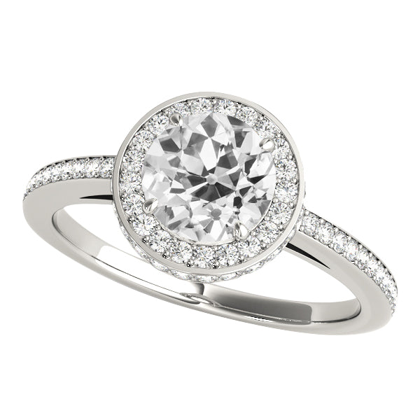natural round diamond 5ct ring front view