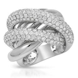 Genuine   Gold Custom Jewelry Ladies Fancy Diamond Ring