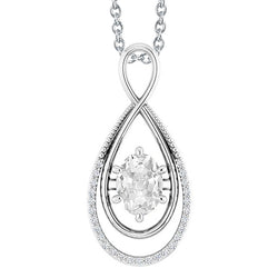 Gold Real Natural Earth Mined Diamond Pendant Pear Shaped Round & Oval Old Miner 3 Carats