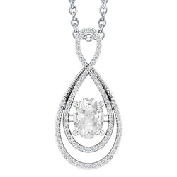 Gold Real Natural Earth Mined Diamond Pendant Pear Shaped Round & Oval Old Miner 4 Carats