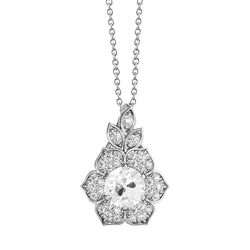 Natural Diamond Pendant 2.50ct - White Gold 14K