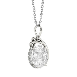 Gold Natural Earth Mined Diamond Pendant Round & Oval Old Miner Infinity Style 3.50 Carats