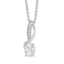 Gold Natural Earth Mined Diamond Pendant Twisted Shank Round & Oval Old Miner 2.50 Carats