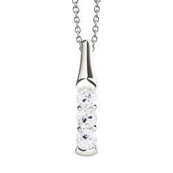 Natural Diamond Pendant 1.50ct - White Gold 14K