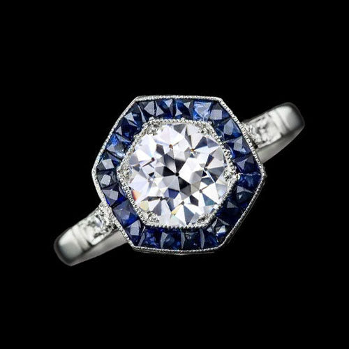 natural round diamond 3.25ct ring front view