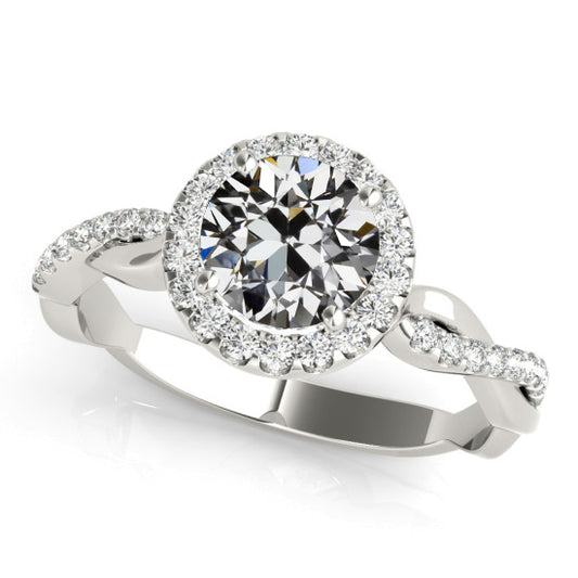 natural round diamond 4.50ct ring front view