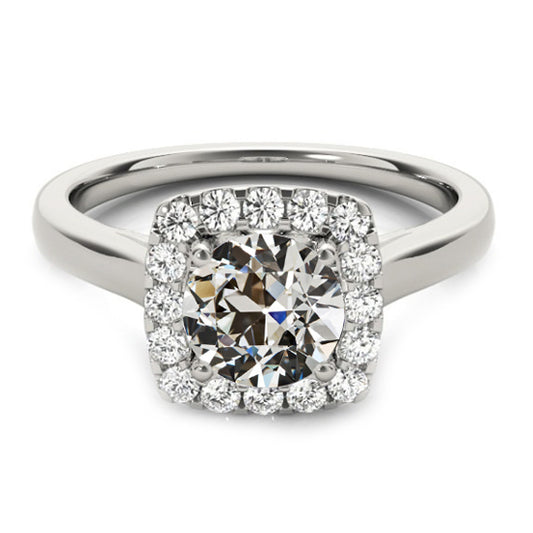 natural round diamond 3ct ring front view