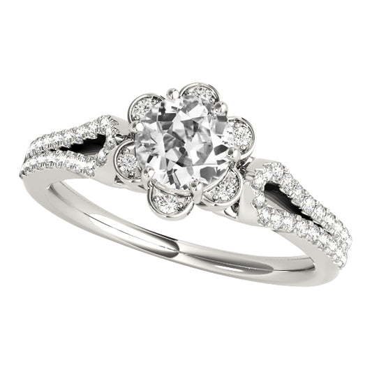 natural round diamond 4.75ct ring front view
